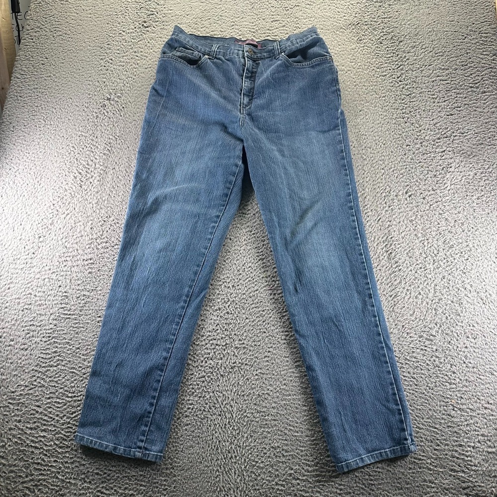 Gloria Vanderbilt Jeans Womens 14 Blue Cotton Denim Straight‎ Workwear Stretch